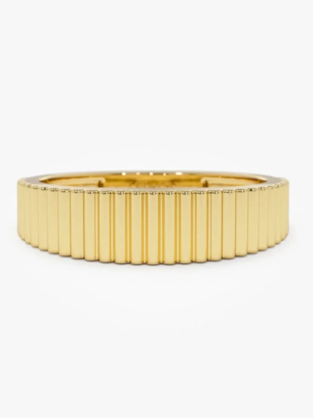 14k Solid Gold Ring Fluted - Picture 4 of 4